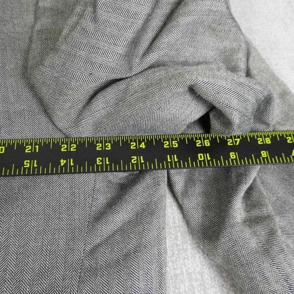 Lauren Ralph Lauren Blazer 48L Gray Herringbone Silk Wool Classic Sport Coat Men